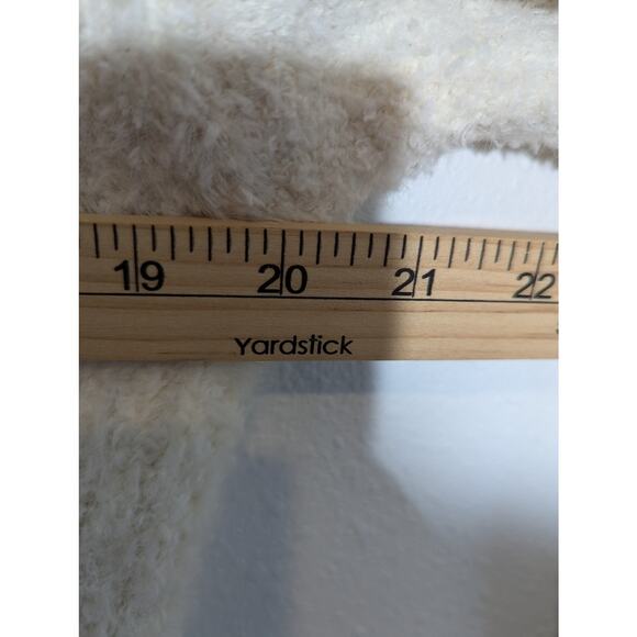 Pink Rose Women's Cream Zip Up Soft fuzzy Jacket Size Medium - Picture 4 of 6